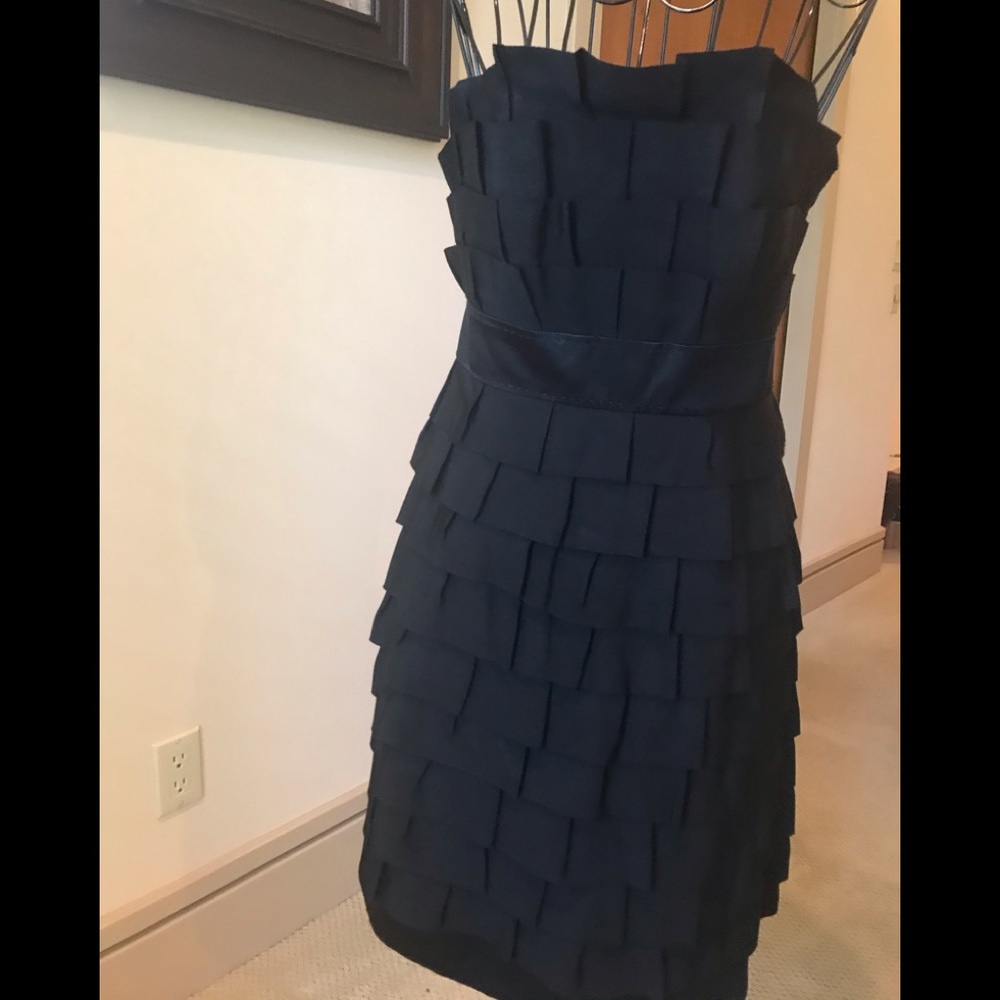 Phoebe Couture Strapless Pleated Cocktail Dress